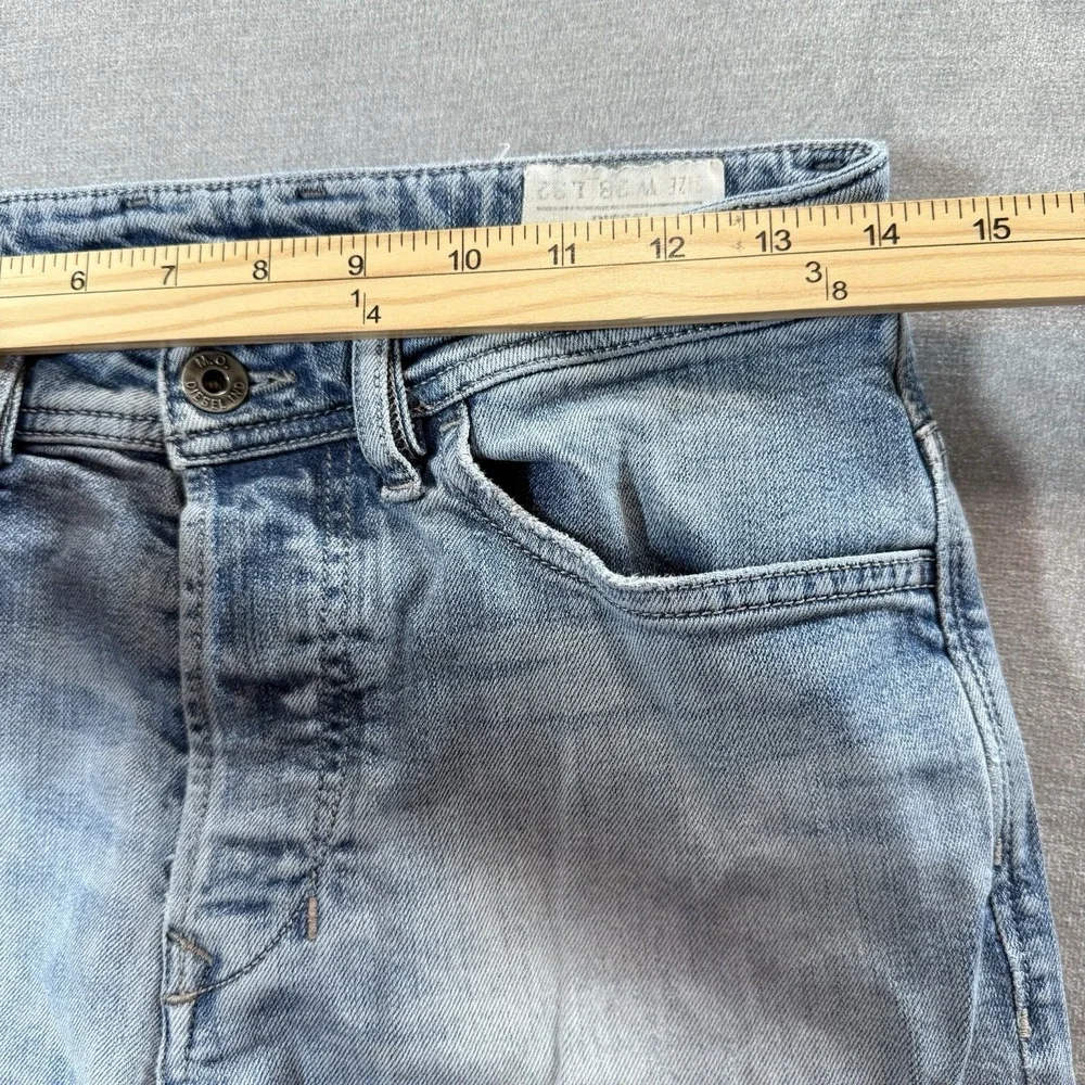 Diesel Jeans Men 28x32 Blue Tazy Slim Carrot Stretch‎ Light Wash Skater 008L5